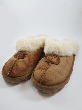 UGG Coquette Women's Slippers Sz 9 in Chestnut ~ Cozy Warm Comfy Slip On